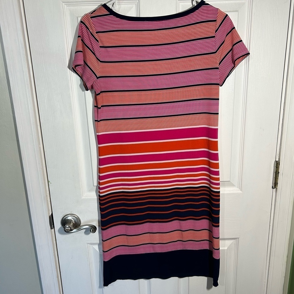 Michael Kors womens short sleeve t-shirt sundress Sz XS Colorful Stripped dress - Picture 9 of 14